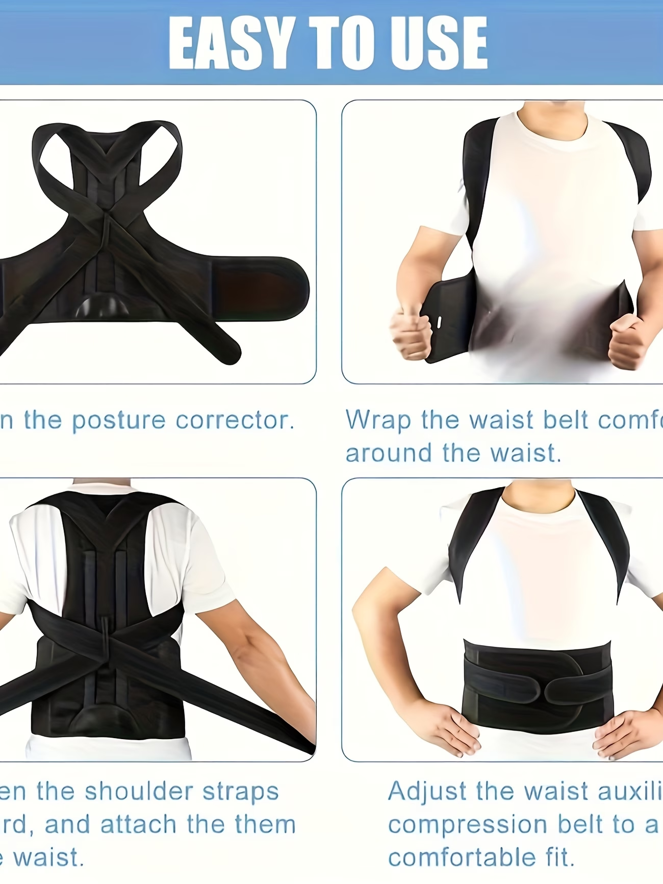 Adjustable Posture Corrector Back Support Belt Breathable Mesh Unisex Brace