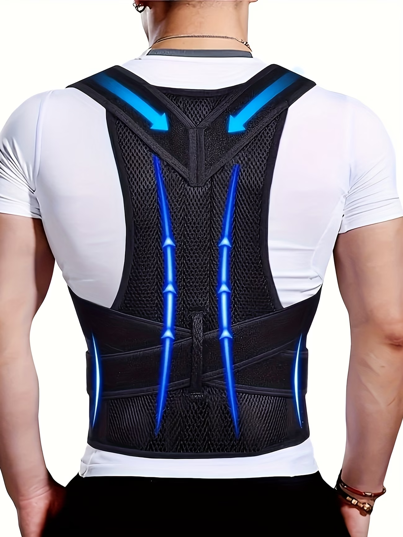 Adjustable Posture Corrector Back Support Belt Breathable Mesh Unisex Brace