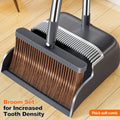 Broom and Dustpan Set Long Handle Upright Sweeper Hard Floor Cleaning