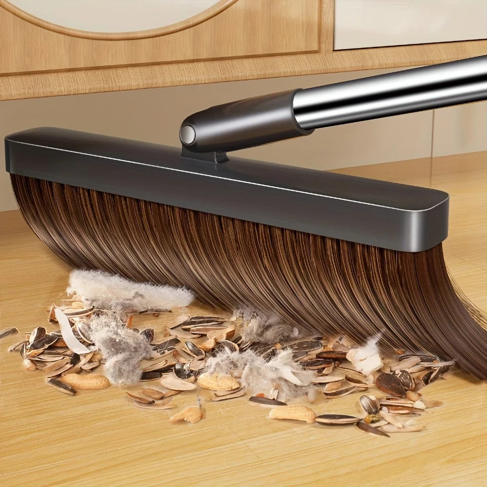 Broom and Dustpan Set Long Handle Upright Sweeper Hard Floor Cleaning